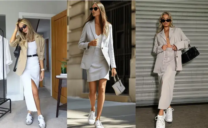 1. Váy bút chì + Áo sơ mi/Blazer 1. Váy bút chì + Áo sơ mi/Blazer