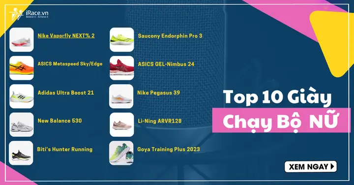 Top 10 giày chạy bộ nữ bán chạy nhất tại Việt Nam Top 10 giày chạy bộ nữ bán chạy nhất tại Việt Nam