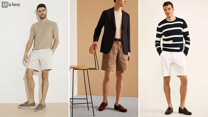 1. Phối quần short và áo phông với giày Slip On 1. Phối quần short và áo phông với giày Slip On