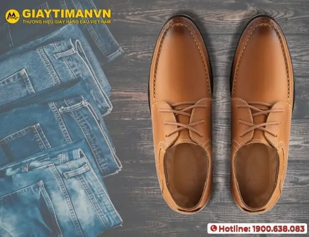 2.1 Giày nâu với quần jean