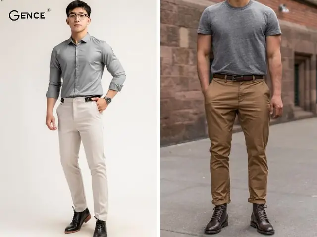 Phối Đồ Với Giày Cổ Cao Nam Cùng Quần Kaki Màu Phối Đồ Với Giày Cổ Cao Nam Cùng Quần Kaki Màu