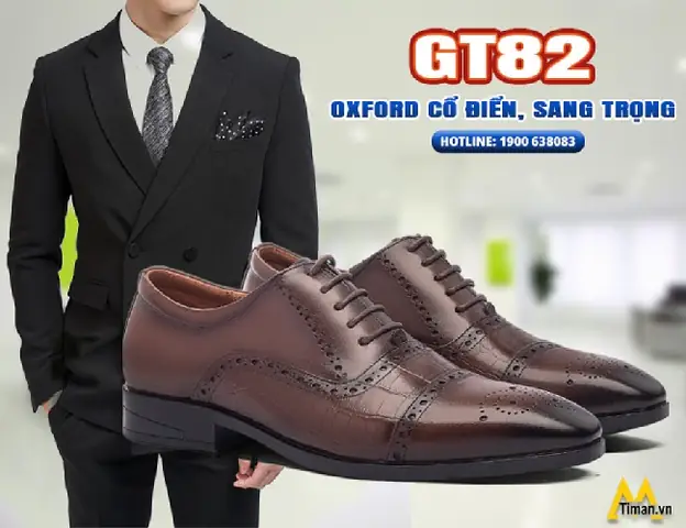 Giày Da Trung Niên Oxford