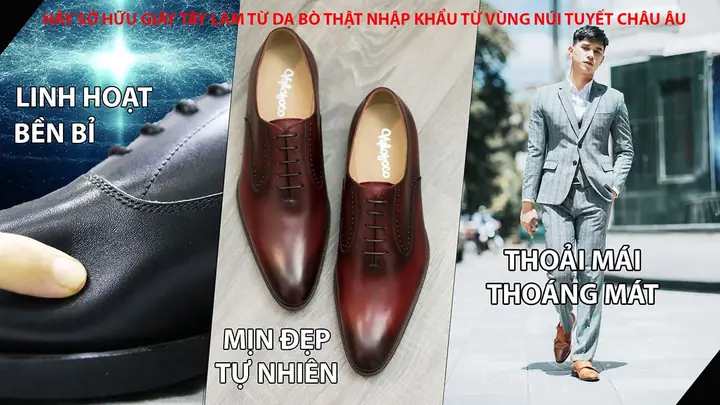 Banner hãy mua giày da thật chất lượng cao từ Châu Âu