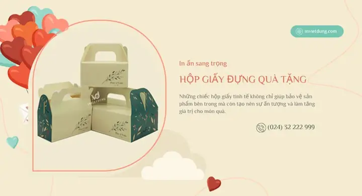 In hộp giấy đựng quà tặng