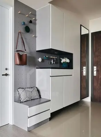 Tủ giàyghế ngồikết hợp tủ trang trí
