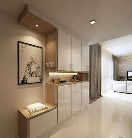 Tủ giàyghế ngồikết hợp tủ trang trí Tủ giàyghế ngồikết hợp tủ trang trí