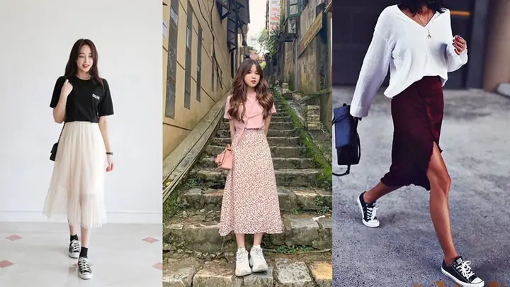 Giày Thể Thao Và Chân Váy, Áo Thun Giày Thể Thao Và Chân Váy, Áo Thun