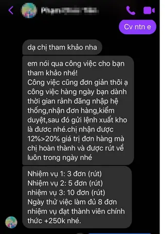 Thủ Đoạn Lừa Đảo "tuyển Cộng Tác Viên Xử Lý Đơn Hàng Online"