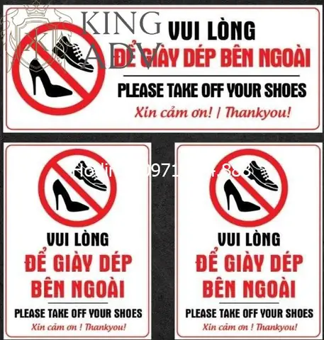 vui lòng để giày dép bên ngoài xin cám ơn