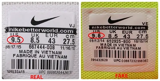 Phân Biệt Giày Nike Chính Hãng, Thật Giả Qua Tem