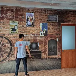 Giấy Dán Tường Giả Gạch Cho Quán Cafe